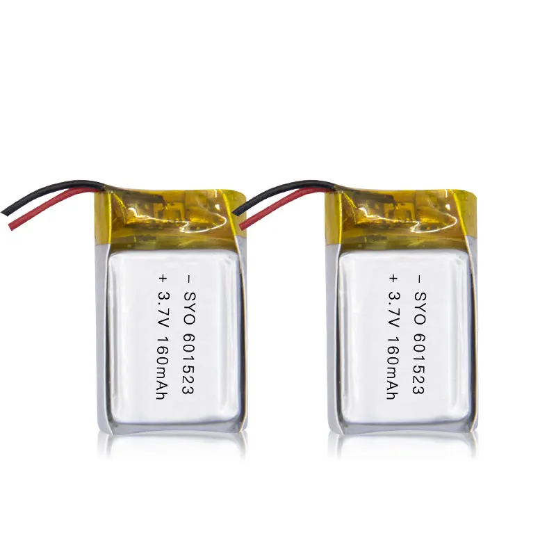 
smart battery 601523 Li-polymer Rechargeable Battery 160mah with battery safety circuit with short cable and connector 