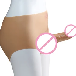 Adult Female Solid Artificial Dildo Panties Penis Women Man Masturbation Wearable Realistic Natural Silicone Dildo Underwear