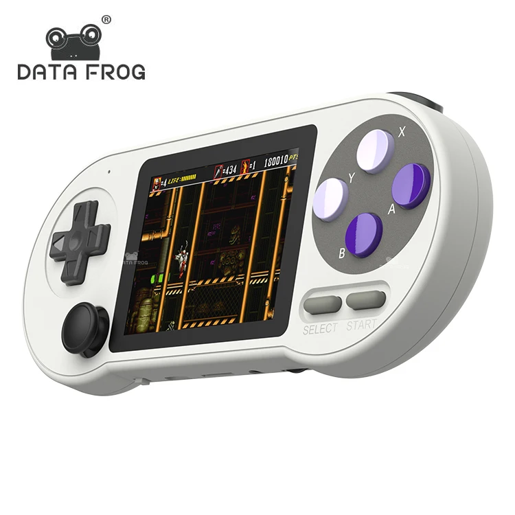DATA FROG 3-дюймовая игровая консоль, плеер, мини портативная игровая консоль, встроенная 6000 ретро-игры, поддержка AV-выхода SF2000