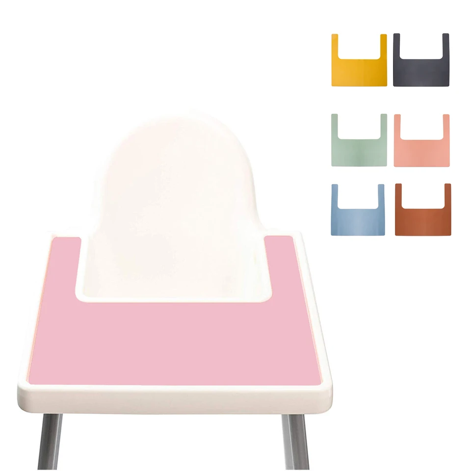 Customized Logo Food Grade Antislip Baby Silicone High Chair Placemat Dining Table Mat