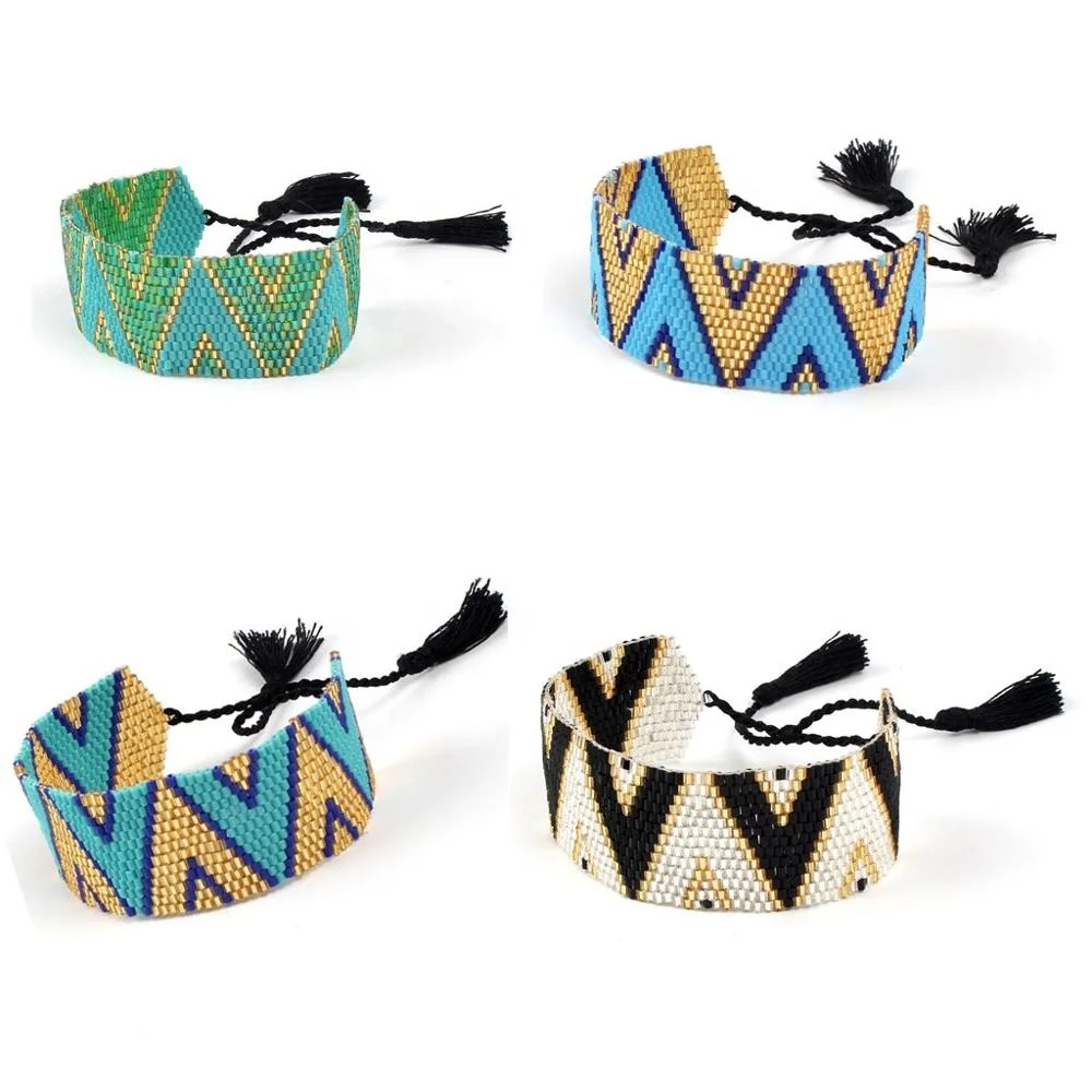 Moyamiya friendship men small beads bracelet custom wide woven bracelets fashion accessories