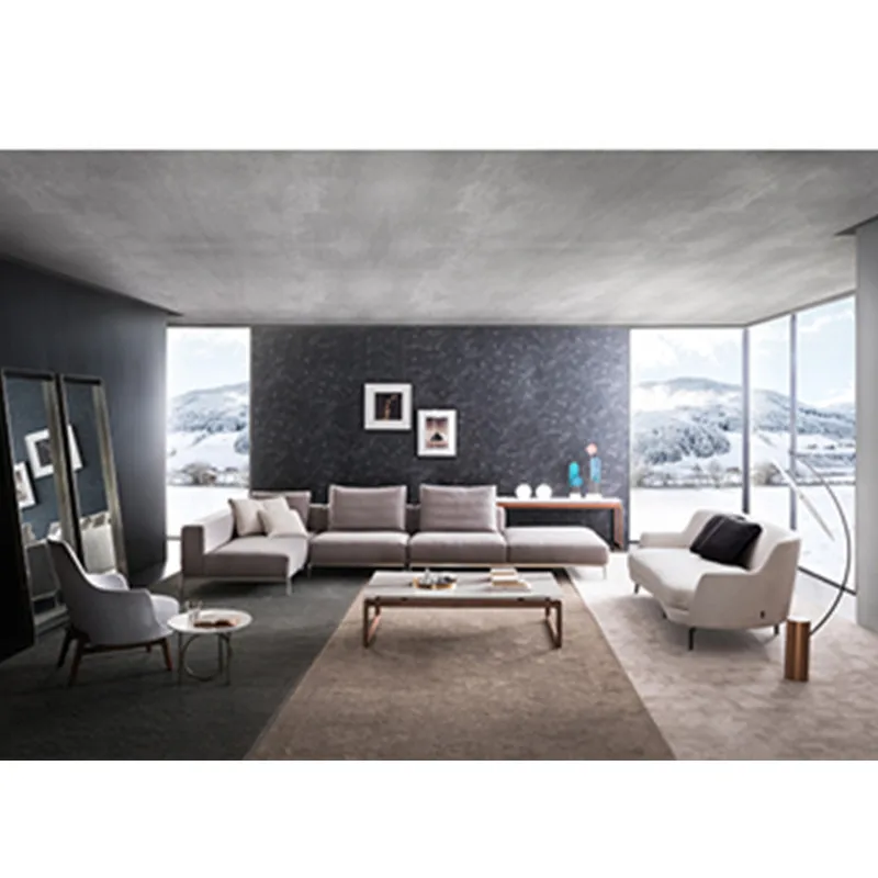 
Modern Living Room Sofa Fabric Corner Sofa Leisure Lounge Chaise 