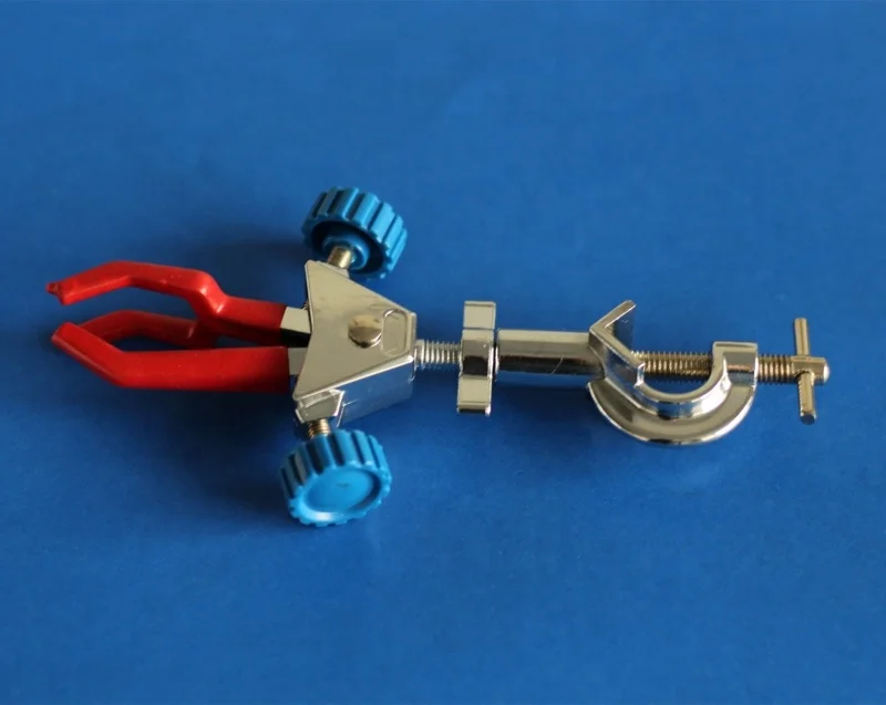 
Zinc alloy Dual Adjustable Triplex style clamp three prong Swiveling retort clamp with bosshead 