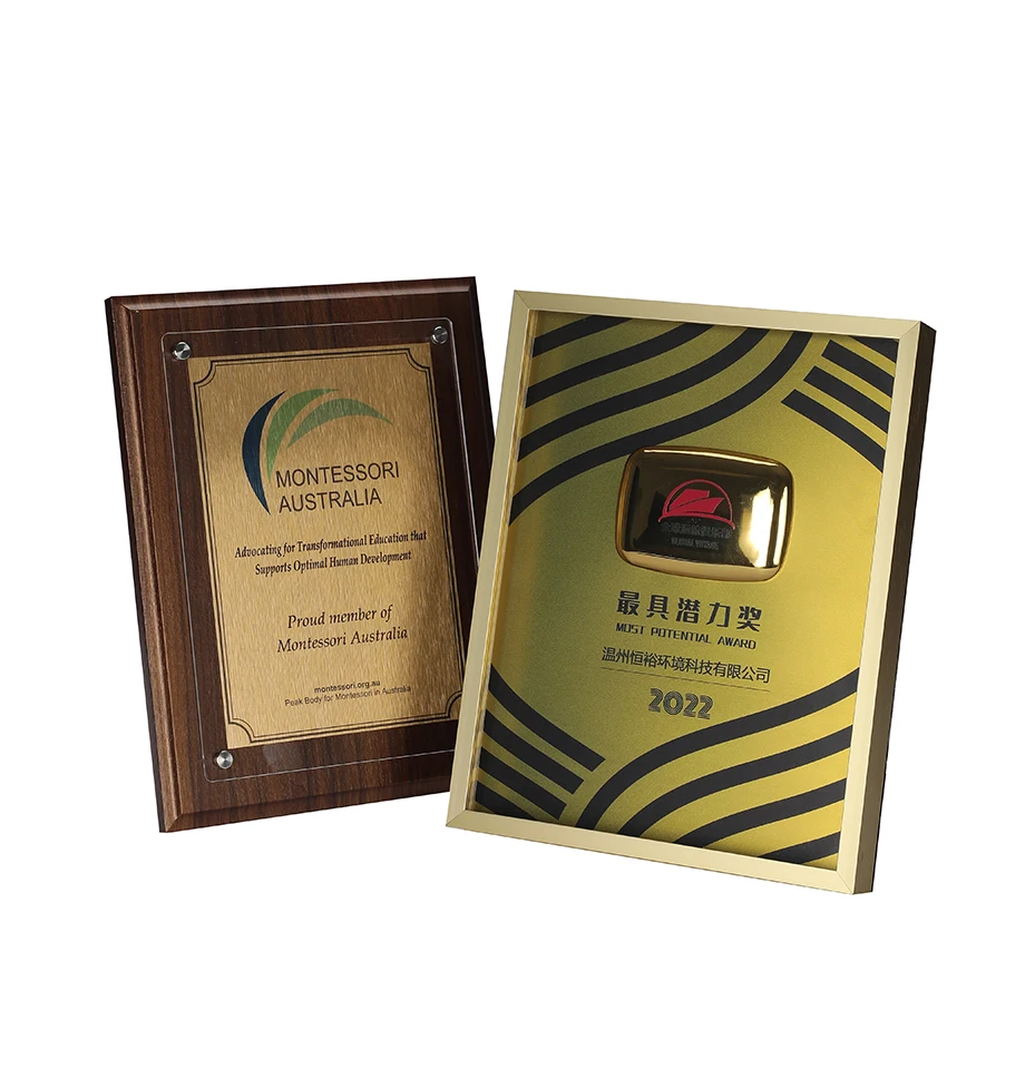 2023 Best sale award plague wood for Training and team building award ceremony