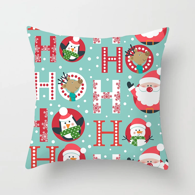 Merry Christmas lovely cartoon printed cushion cover sofa cushion cover box Christmas ornament