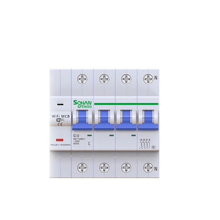 WiFi Smart Circuit Breaker Mcb Mccb with Overload Short Circuit Protection Remote control by tuya ewelink app