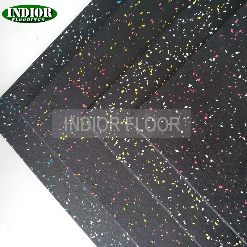 Indonesia Non Toxic Gym 1m*1m*15mm Rubber Flooring Mat / Rubber Floor Tiles
