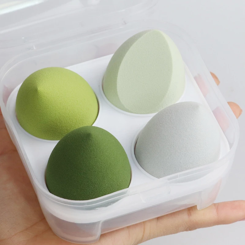 private label package cosmetics Sponge 4pcs makeup blender sets beauty foundation non latex makeup sponge puff