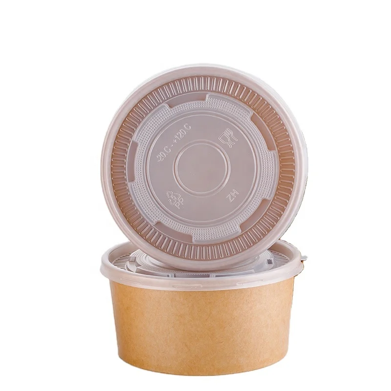 
Wholesale disposable paper bowl eco-food packing paper salad bowl packaging factory 