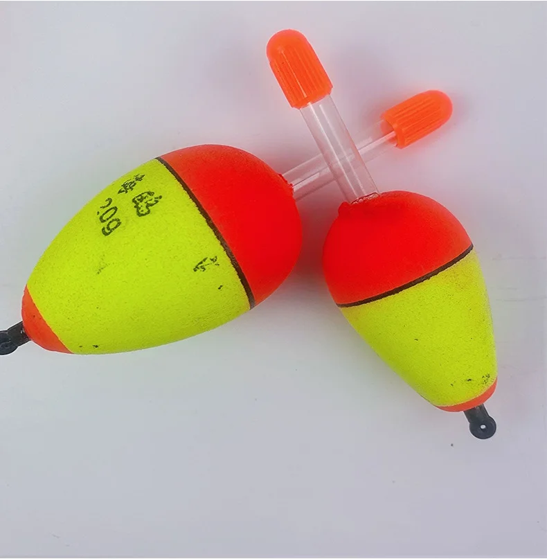 Long Throw EVA Foam Fish Float with Luminous Stick Wild Fishing Belly Insert-Foam Chain Fish Float