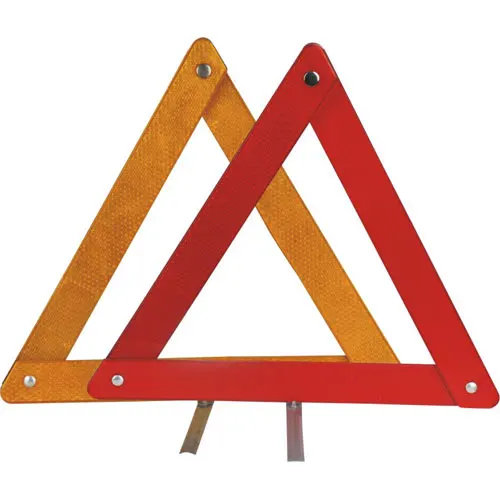 Cheap price 2pcs Reflective  Auto warning Triangle in blue plastic box