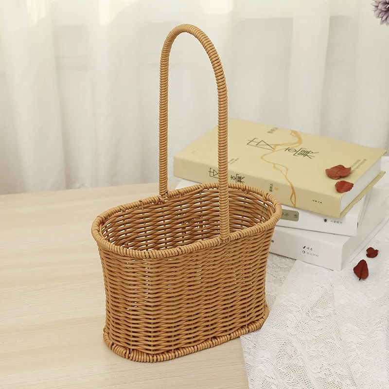 Wholesale Picnic Basket Set Baskets Rattan Handmade Woven Insulated Food Kids Plastic Cheese And Wine Decorative Gift