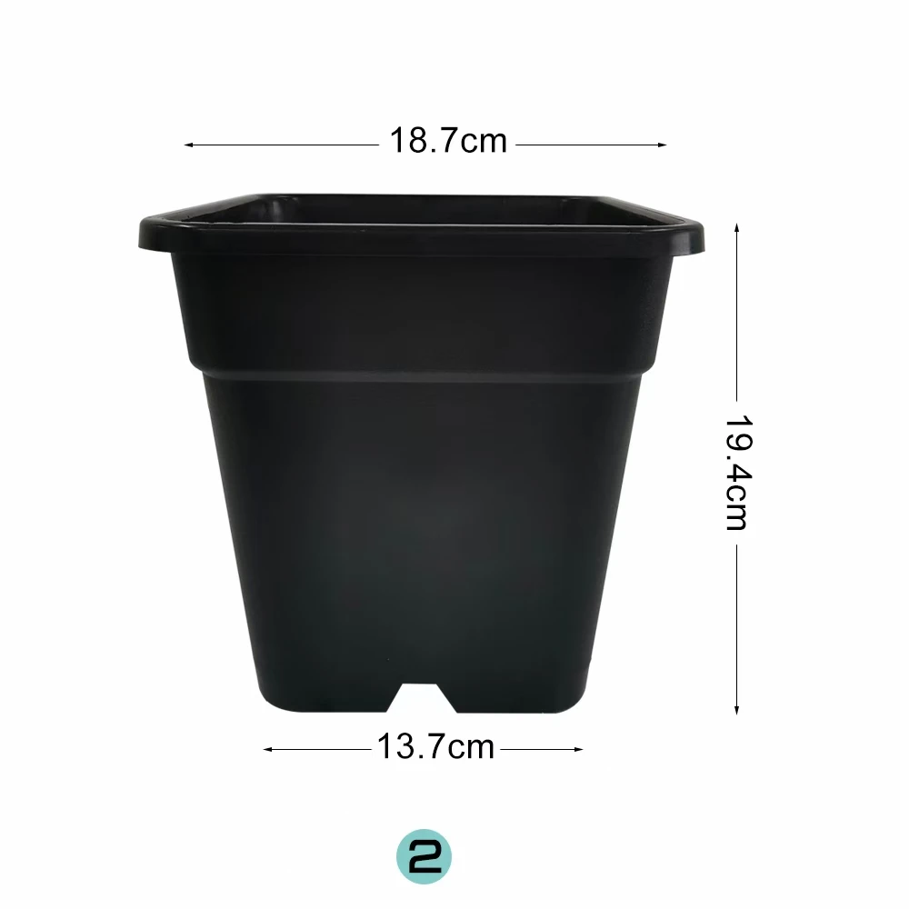 
Hot Sale Wholesale Thicken Breathable Root Control Square 1 2 3 5 Gallon Plastic Flower Pot Square Flower Pot Seedling Pot 