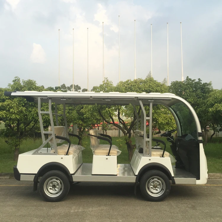 8 Seaters Electric Tourist Golf Cart Sightseeing Passenger Car Without Doors 72V AC System LT-S8.C