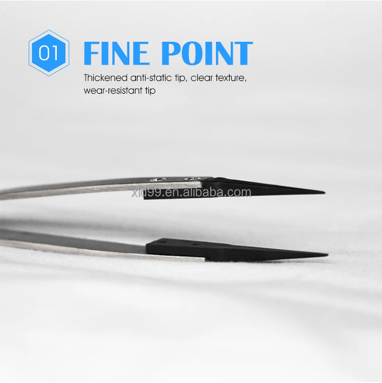 2021 High Precision Light Weight  Antistatic Esd Tweezers Esd Plastic Tweezers
