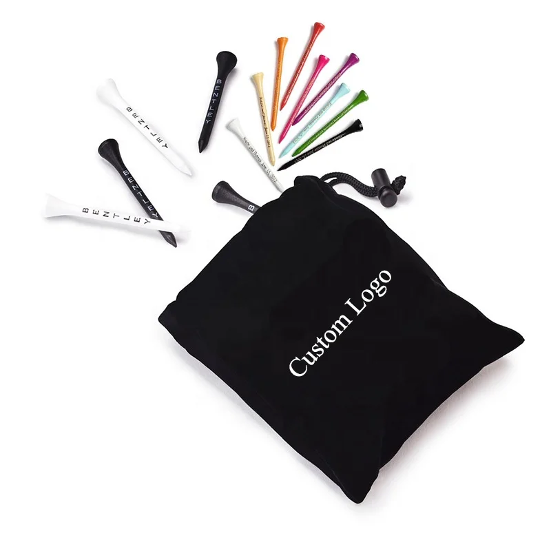 Factory Price Golf Tees Wooden Bamboo Custom Logo Printed 83mm 7cm 54 mm 42mm Wood Golf Tee With Packaging