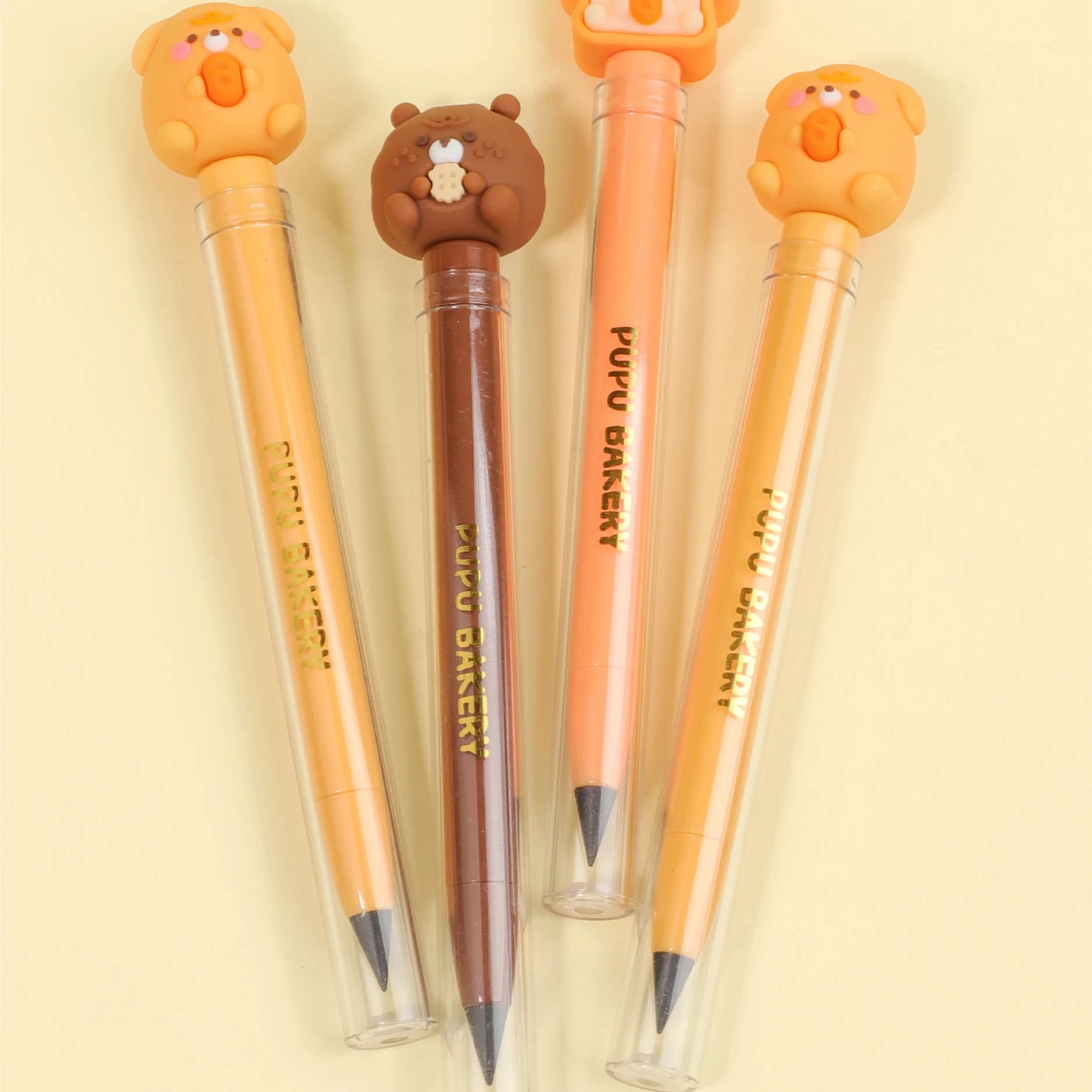 School Student Writing HB Pencil Cute Kawaii For Kids Plastic Endless Writing Cute PUPU Bakery Lipstick Pencil