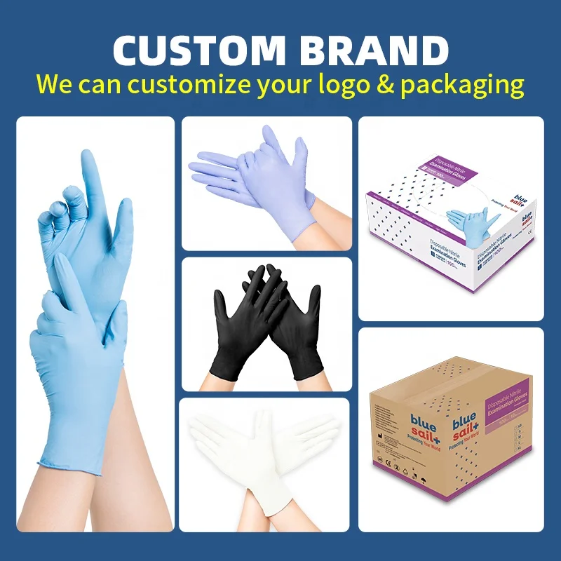 Wholesale Examination Tattoo Automobile Working Cleaning Food Grade Touch Screen Disposable White Nitrile Gloves Powder Free