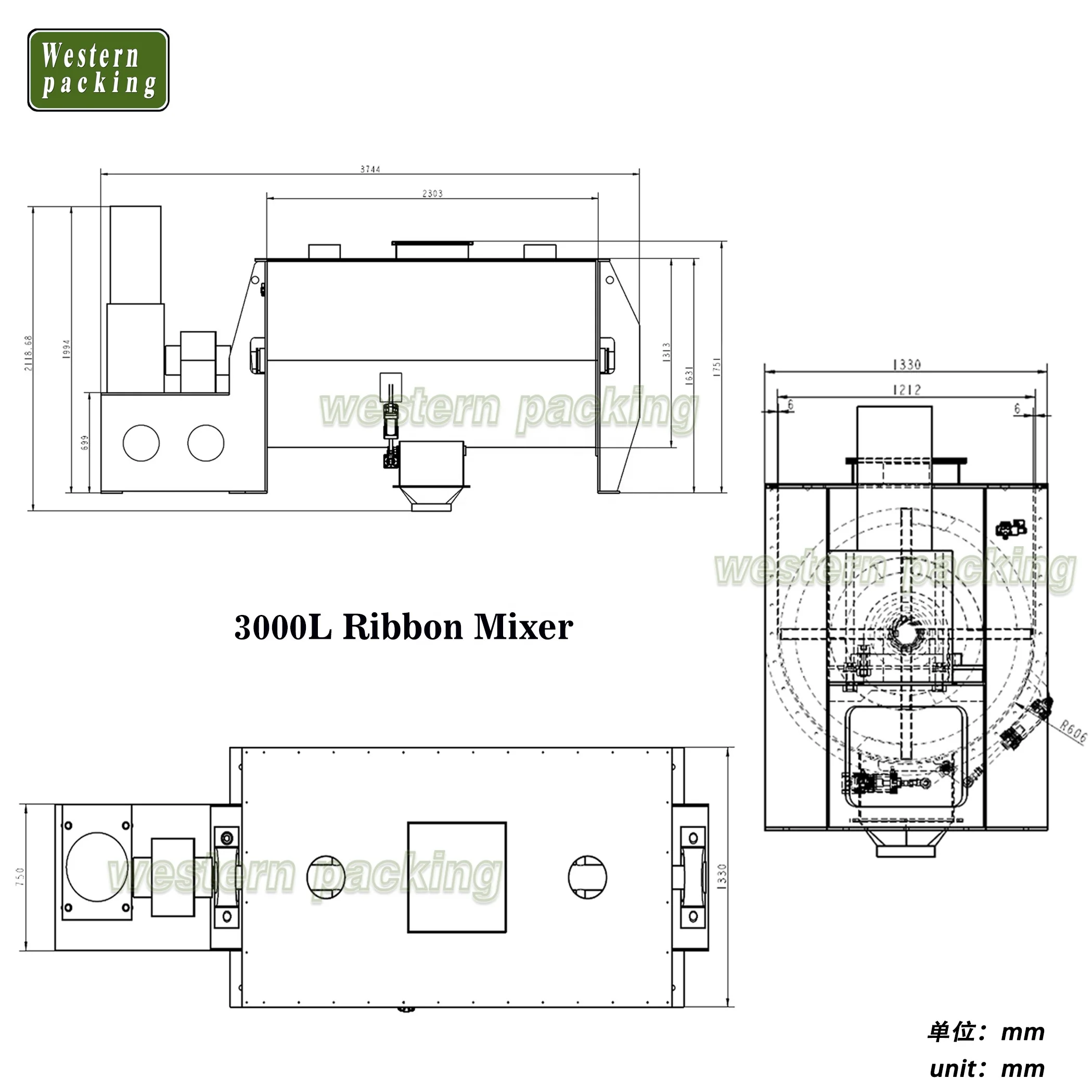 Industrial Ribbon Blender Powder Blender Ribbon Blender Manufacturers
