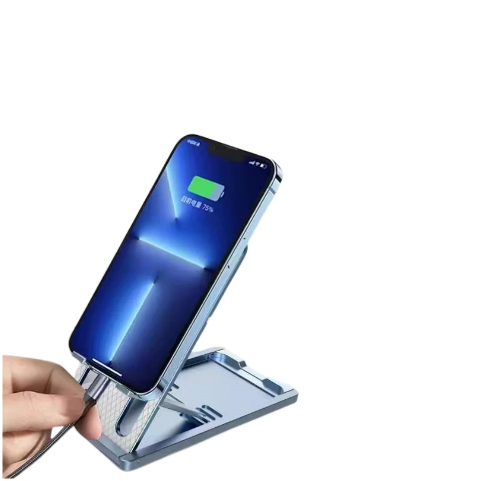 Aluminum alloy folding mobile phone stand, flat stand, metal ultra-thin desktop lifting stand