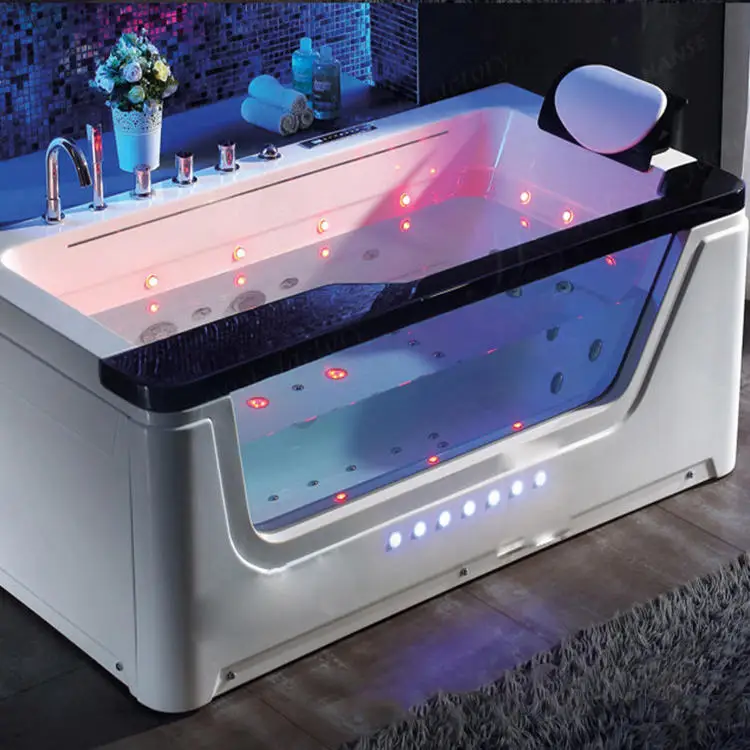 Acrylic whirlpool spa Rectangular bathtub spa whirlpool bathtub massage bathtub