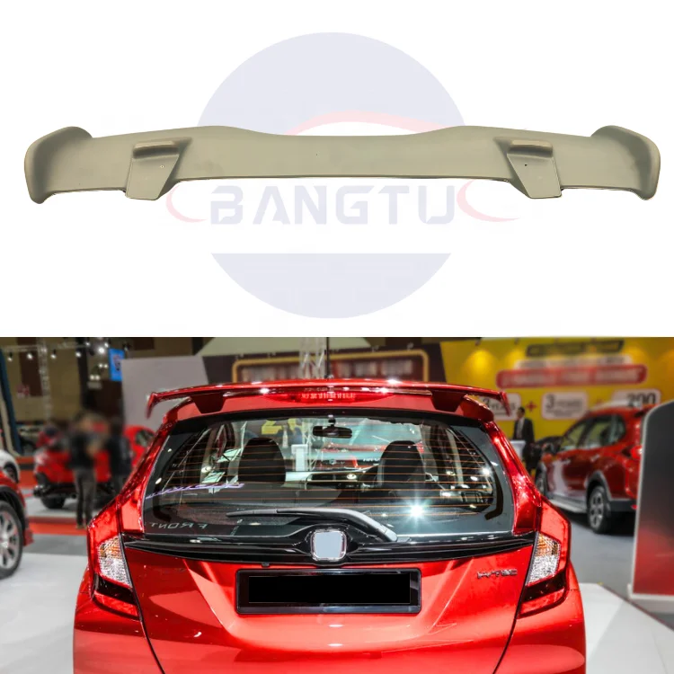 Factory direct sale ABS car rear spoiler fit for HONDA Fit Jazz GK5 2014 2015 2016 Mugen Spoiler