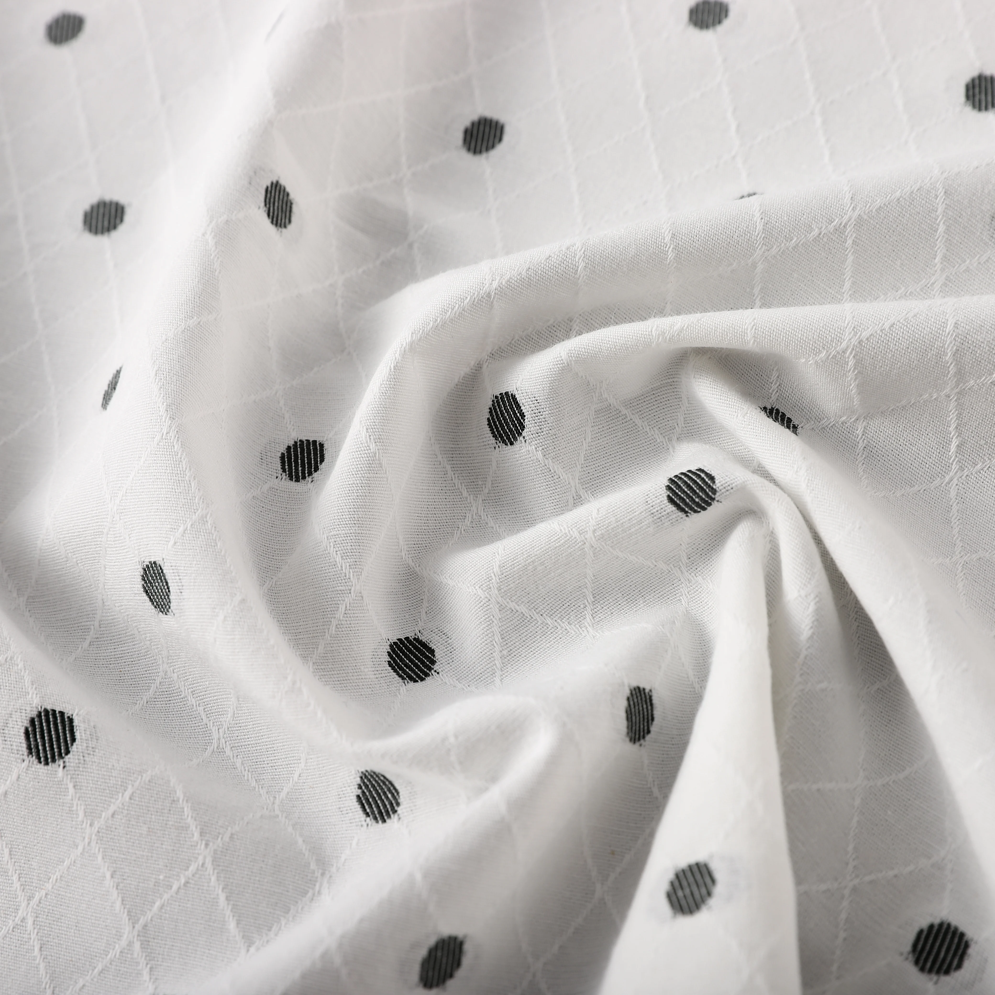 SISITEX   dot pattern cut fabric cotton rayon yarn-dyed jacquard weave fabric for Jacquard shirting fabric SS20051