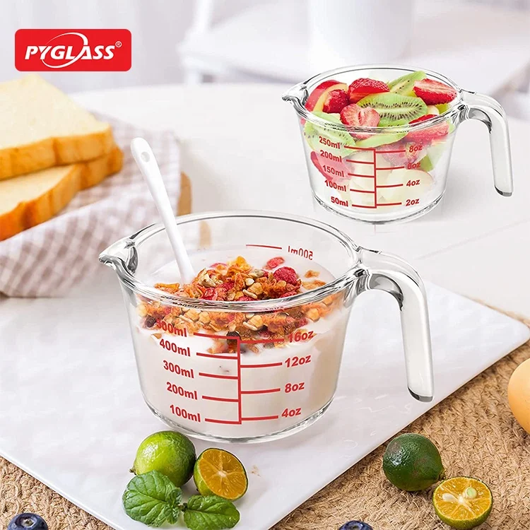 Kitchen Measuring Tool Heat Resistant Graduated Glass Measuring Cup Borosilicate Glass Beaker Handcraft measuring multifunction