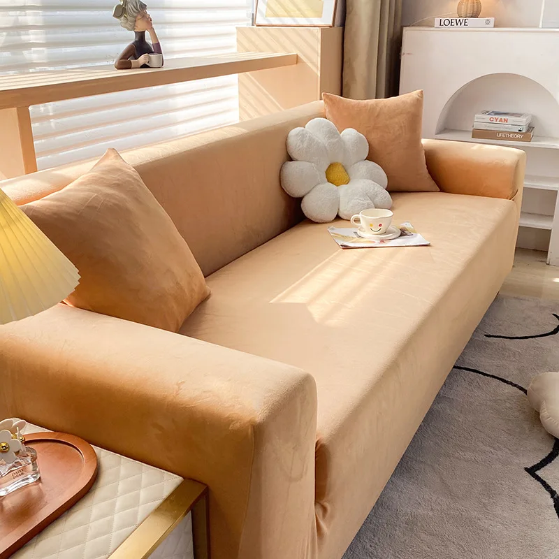 Pure Solid Color Milk Cheap Sofa Cover Of New Style Simple And Comfortable For Room