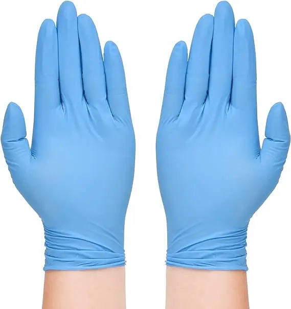 nitrile blue gloves rubber/nitrile coated gloves gloves powder free food grade