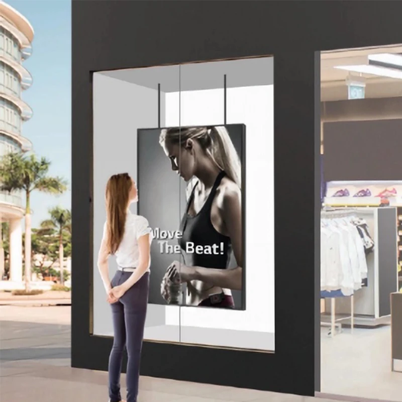 55 Inch 2500 Nit High Brightness Hanging Advertising Digital Signage Window tft Lcd Display Screen
