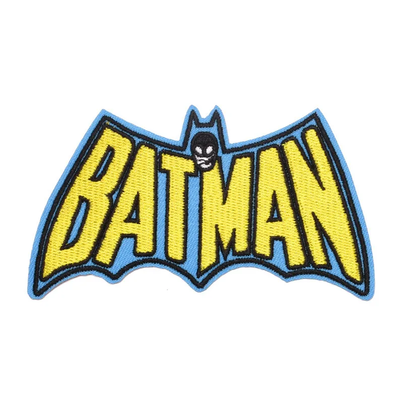 Wholesale Cheap Embroidered Spider Bat Man Custom Machine Chenille Embroidery Patches