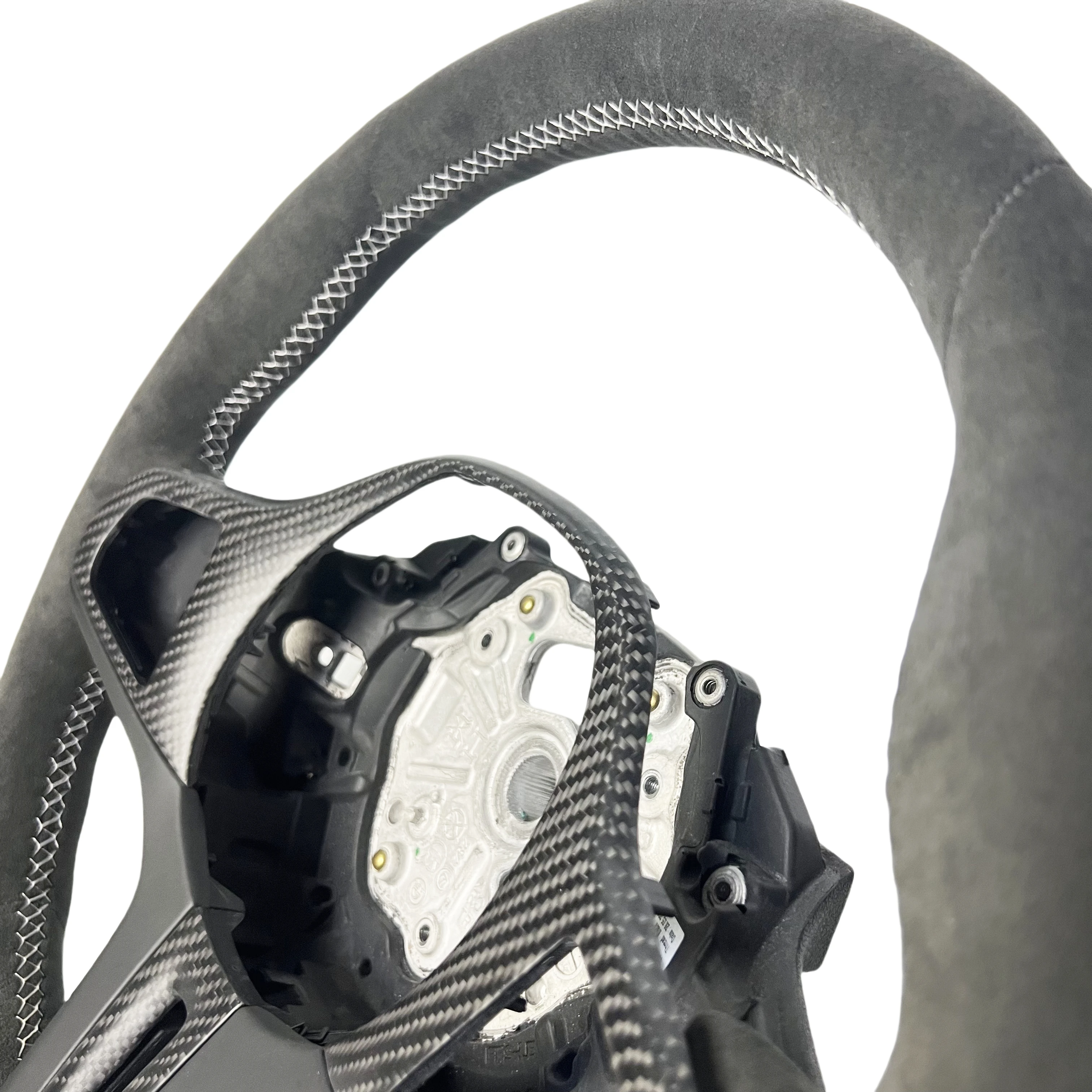 For BMW g20 g30 G28 G38 F90 series high performance Alcantara carbon fiber steering wheel suede wrapped round steering wheel