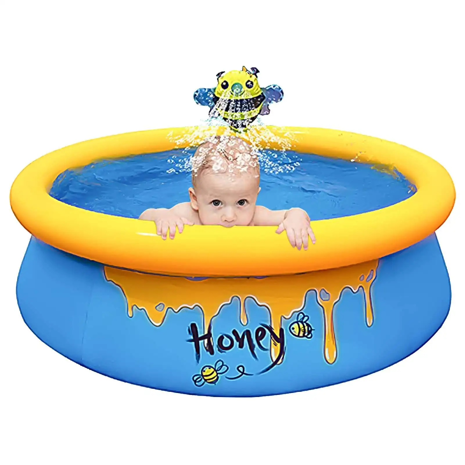 Intex Thicken PVC Round Leakproof Paddling Pool Inflatable Swimming Pool With Bee Water Spraying