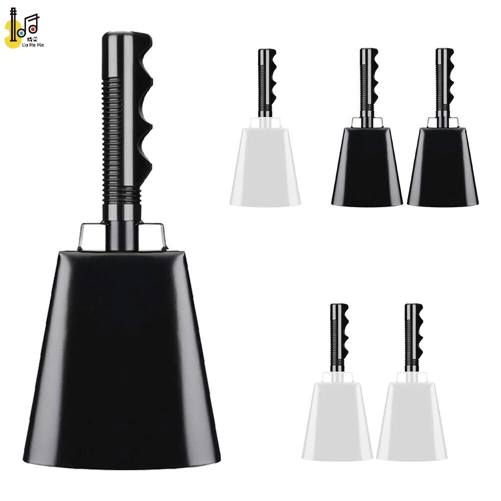 Musical instrument White steel loud noise makers hand bells cow bells for football sport games and school bells cowbell toys