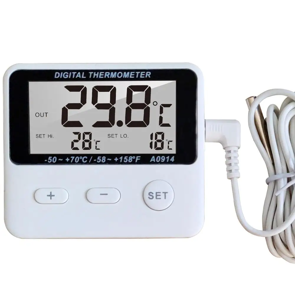 Digital Indoor Outdoor Temperature Gauge Fish Tank Thermometer, Reptile Temperature Meters Gauge