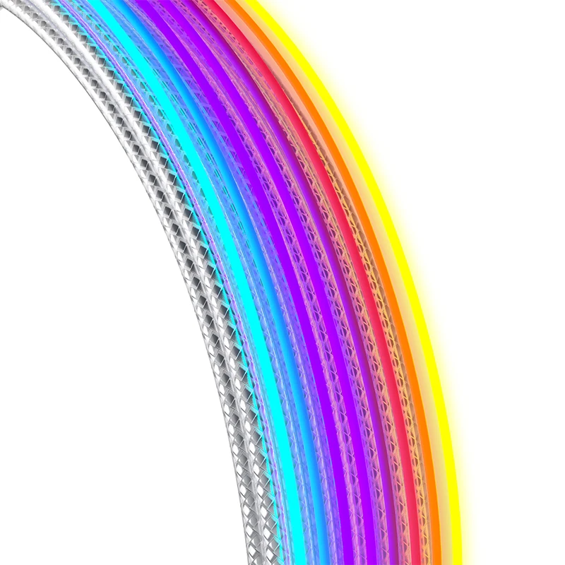 Sleeved Straight Transfer Power Supply PSU 24 Pin Motherboard Flat Cable Extension RGB PC Cables For Gaming PC SYNC