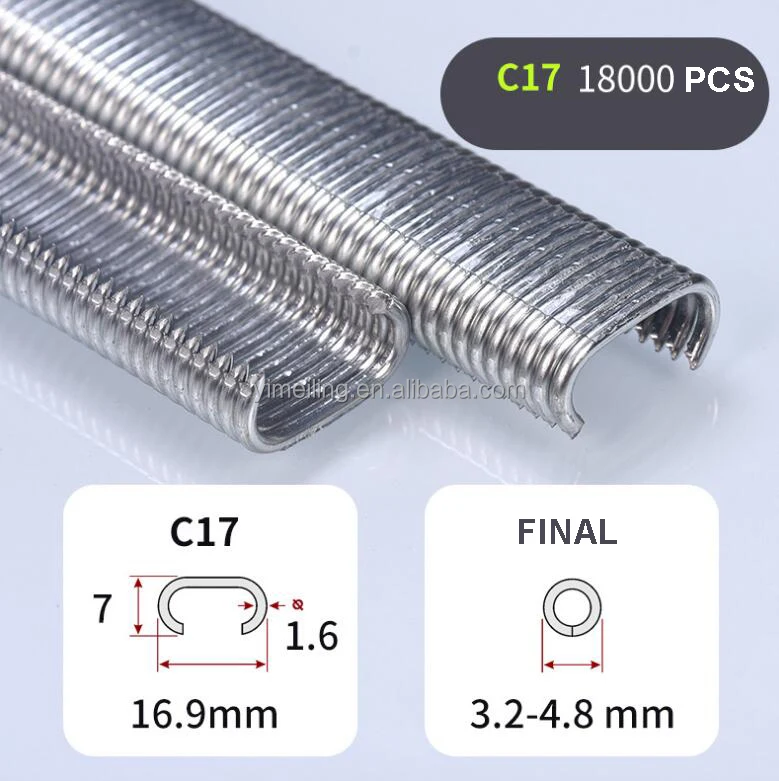 C17 C24 hog ring c clips for poultry chicken mesh cage wire fence fasten installation