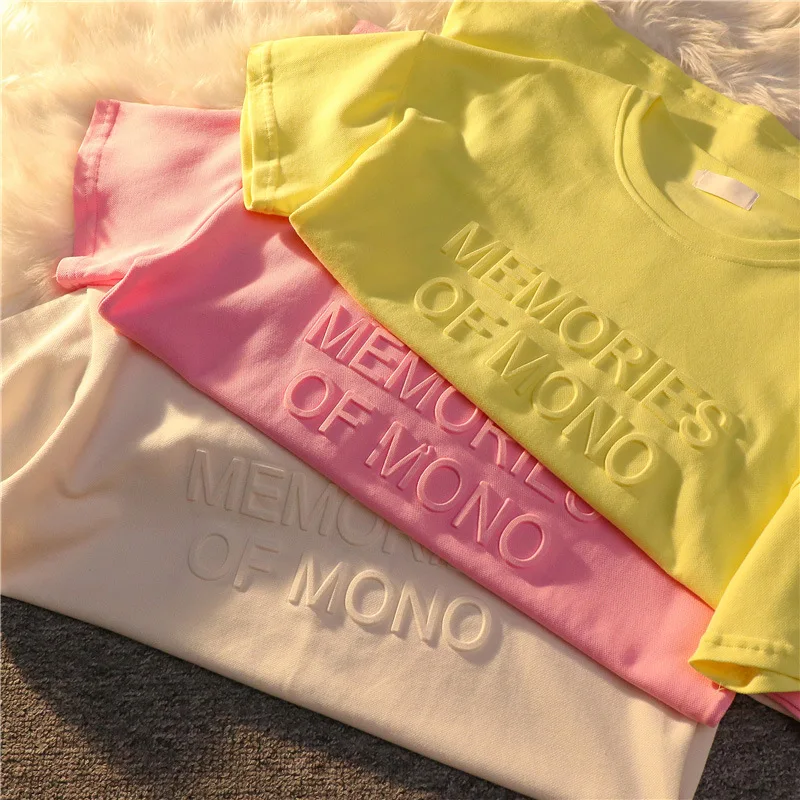 Мужская хлопковая Футболка с тиснением