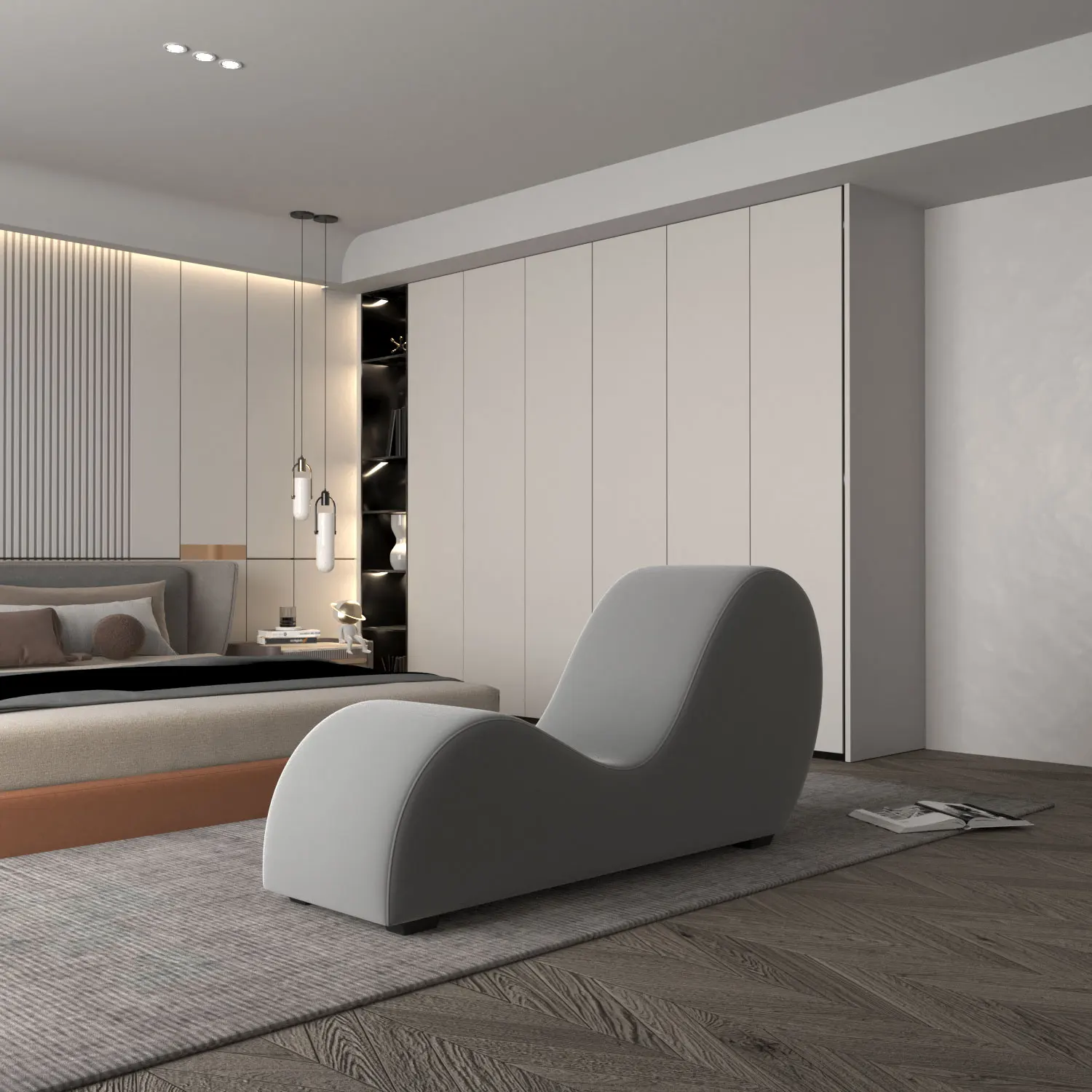 PU Leather S Shape Making Love Chairs Sex Chair Relaxing Leisure Sleeping Living Room Furniture  Yoga Chair for couple