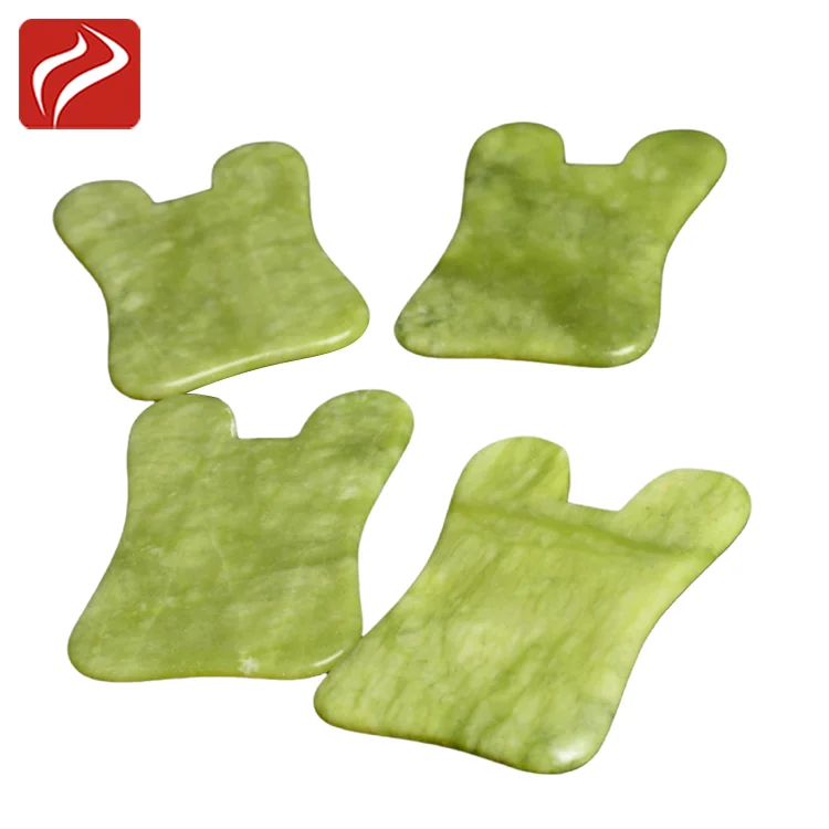 Wholesale Handmade Rose Quartz Green Color Gua Sha Scraping Face Massage Slimming Tool