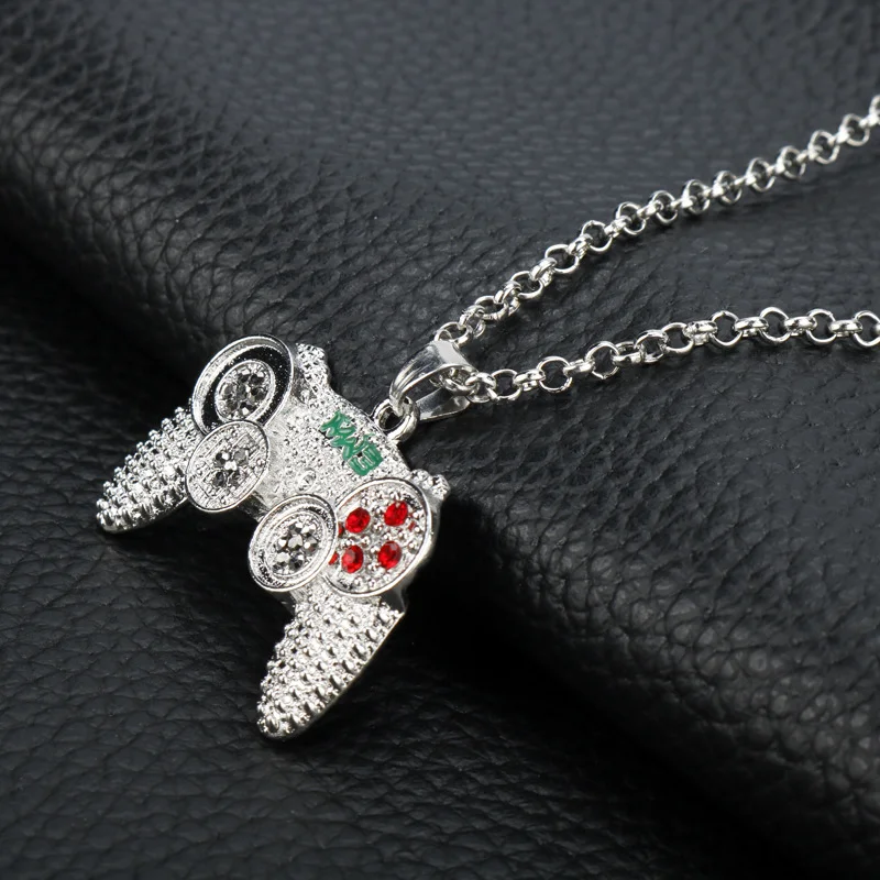  Модное ожерелье в стиле хип-хоп Ювелирное Украшение игровая консоль подвеска Золотая цепочка хрустальное из сплава подвески для детей мальчиков