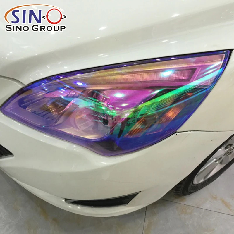 Hot Selling China Wholesale 3 Layers Color Change PVC Vinyl Waterproof Stickers Chameleon Headlight PPF Tinted Film