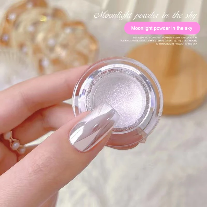 Super Shiny High Quality Moonlight Chrome Nail Glitter Powder Mirror Metallic Effect Popular Nail Powder