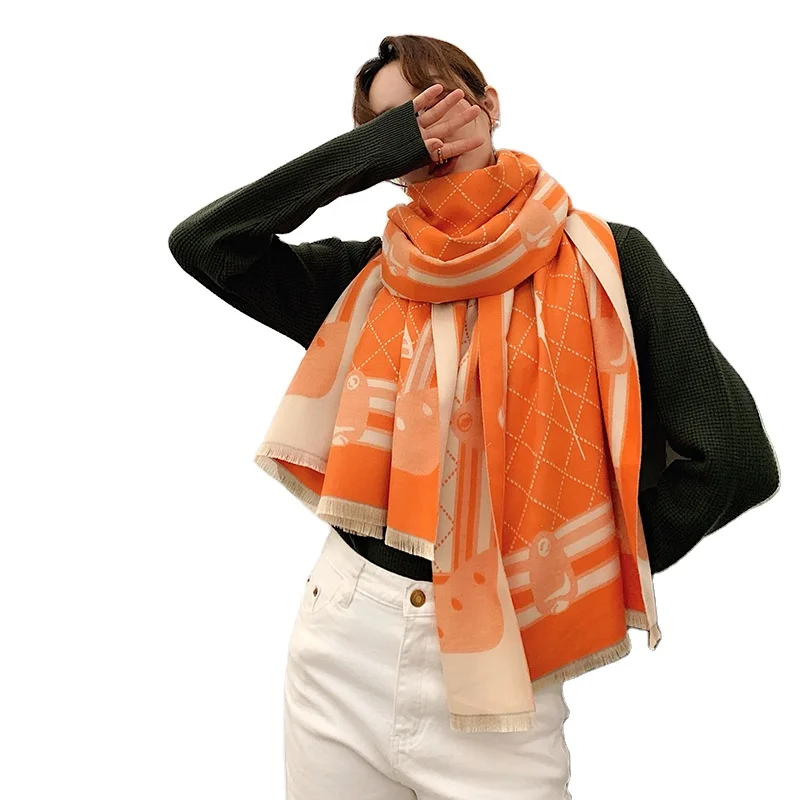 Customized High Quality Scarf Autumn Fashion Retro Shawl Wholesale Women Warm Long Luxury Scarf