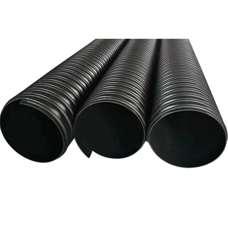 104 2 Inch Flexible Plastic Drain Pipes High Stiffness Steel Strip Composite Large Diameter 100mm Head HDPE Drain Tube Drainage