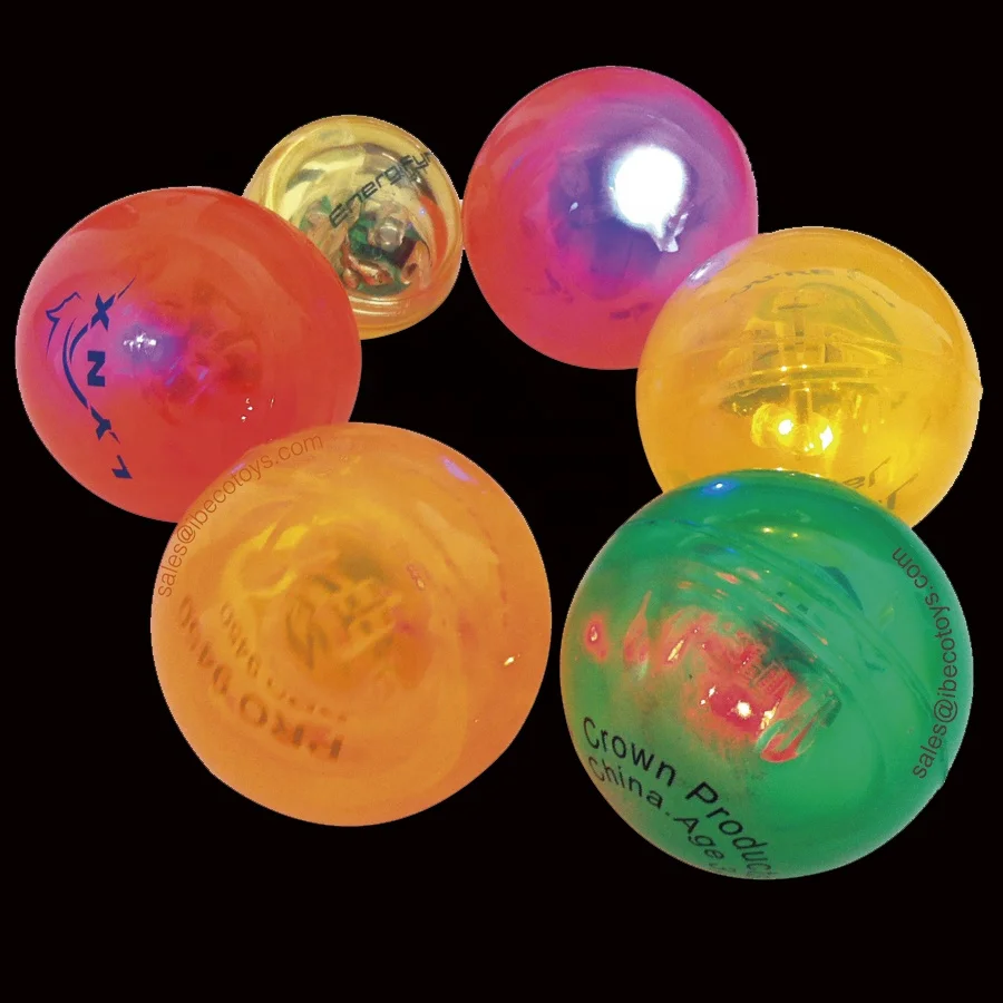 LED light up bouncing balls - LED up light jumping bounce balls