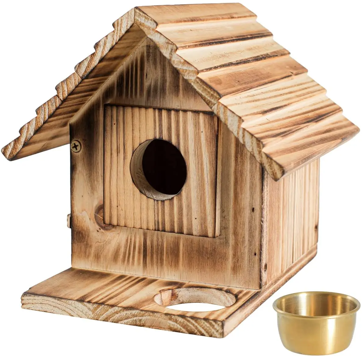 Garden Bird Feeding Country Cottages Bird House Birdhouse for Outside Wooden Bluebird House with Predator