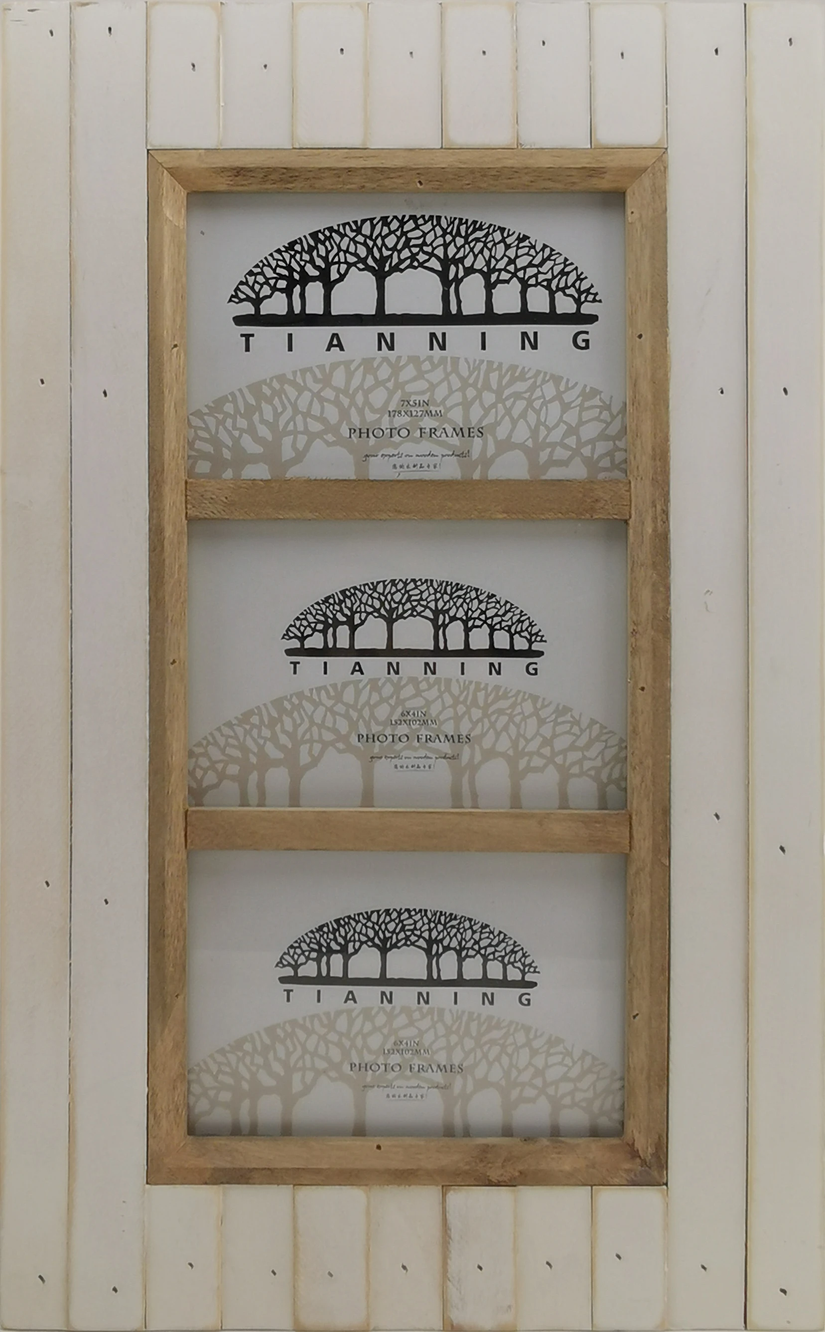 High Quality Photo Frame Wood For Home Decor Striped Wooden Photo Frame Wholesale Wall Mount MDF poplar wood frames for pictures