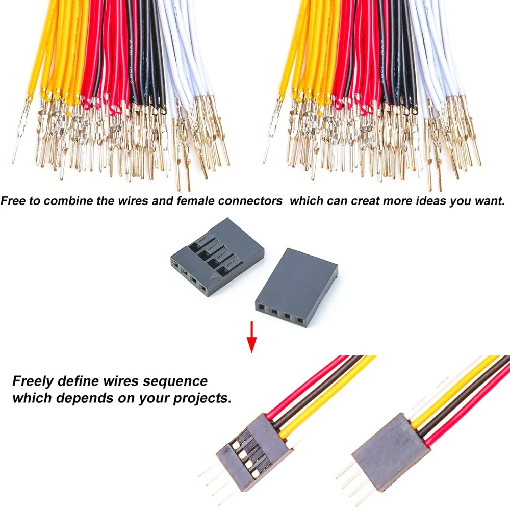2.54mm Dupont Wire Cable Female Male Single Row 1/2/3/4/5/6/7/8/9/10P JST Connector with Length of 10/20/30/50/100cm Dupont Wire